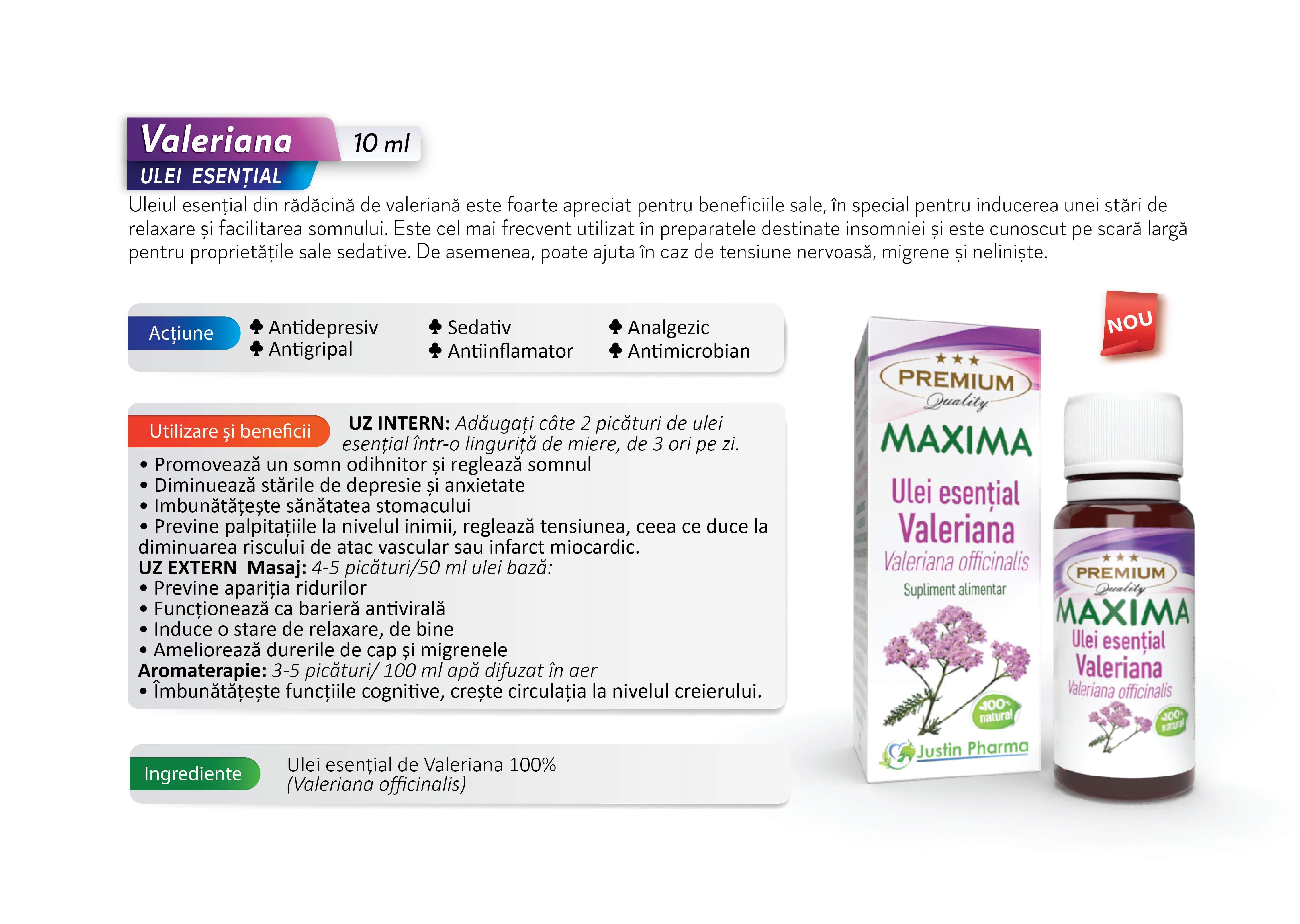 Ulei ESENȚIAL Valeriana 5 ml - imagine 2