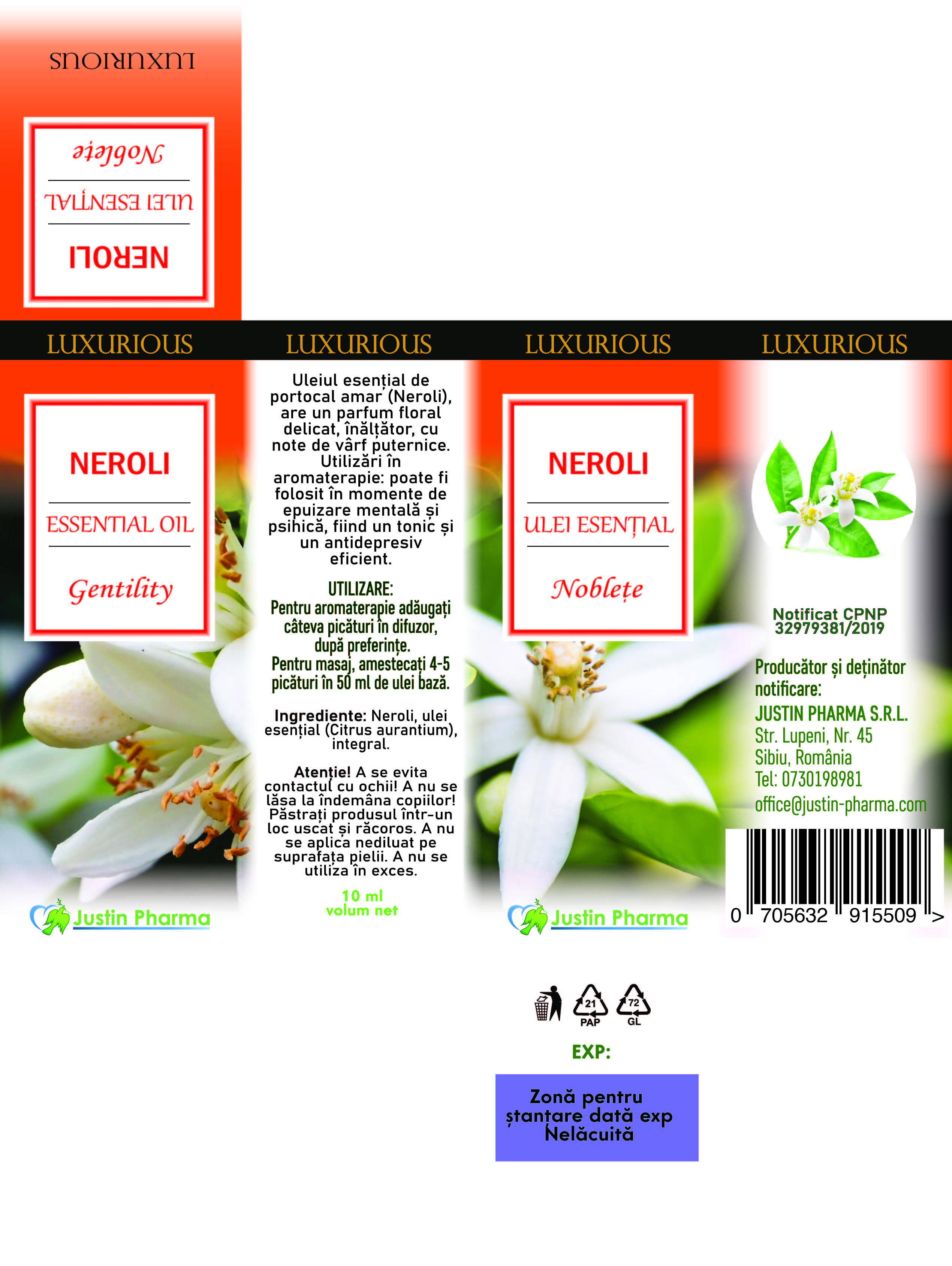 Ulei LUX. ESENȚIAL Neroli 10 ml - imagine 1